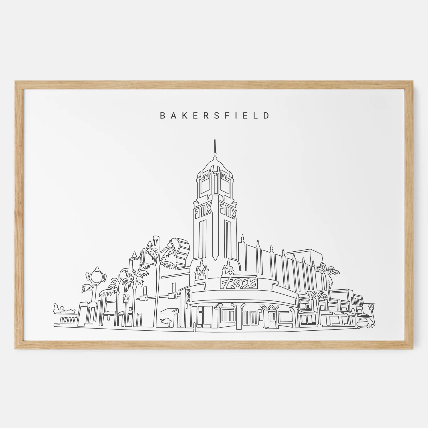 Bakersfield Fox Theater Art Print