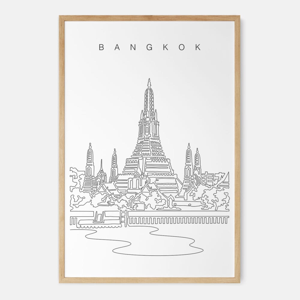 Framed Bangkok Wat Arun Art print - Portrait - Main