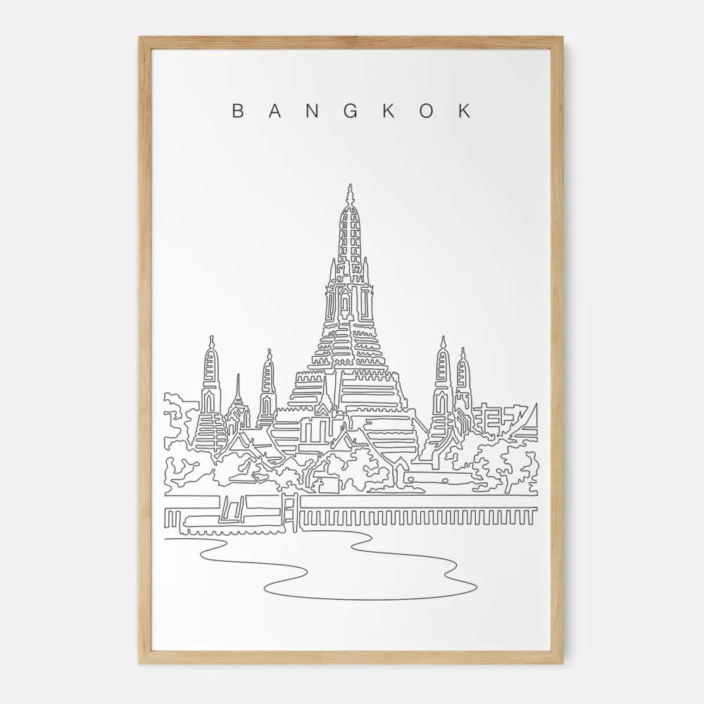 Framed Bangkok Wat Arun Art print - Portrait - Main