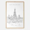 Framed Bangkok Wat Arun Art print - Portrait - Main