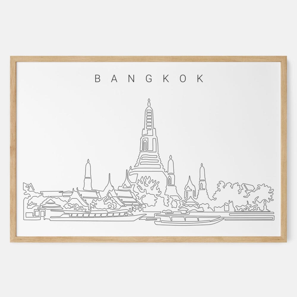 Framed Bangkok Wat Arun Temple Art print - Landscape - Main