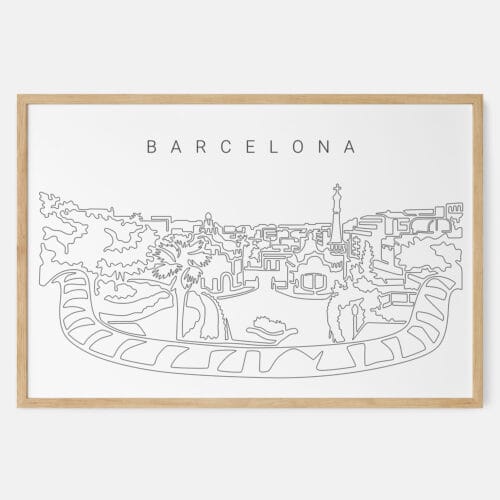 Barcelona Spain Park Guell Art Print