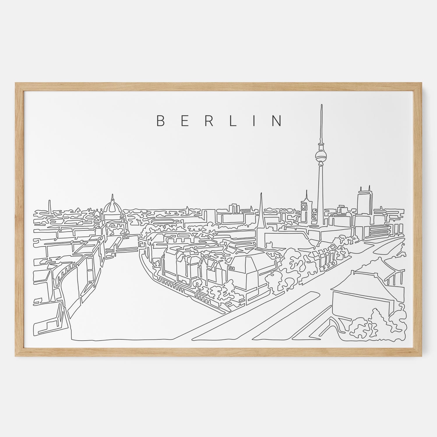 Berlin Skyline Art Print