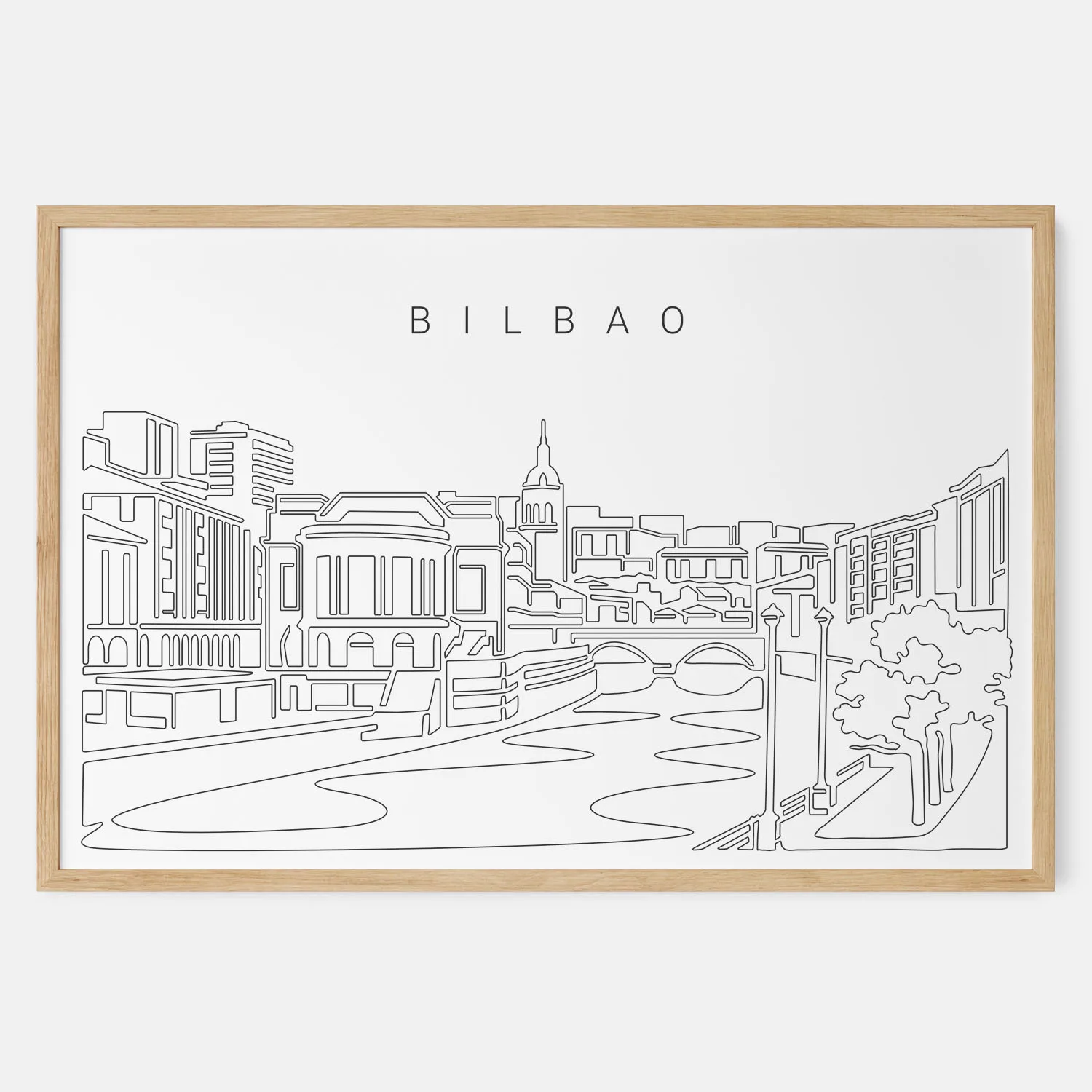Bilbao Skyline Art Print