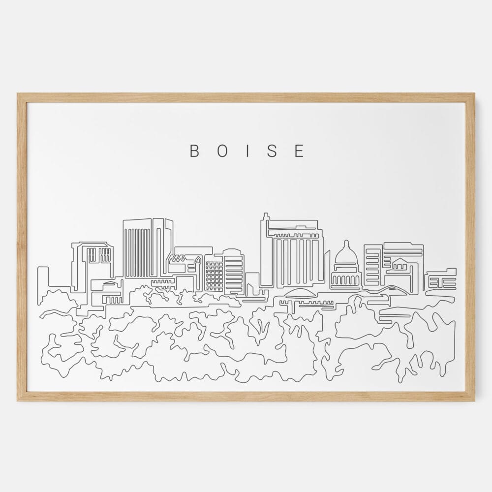 Framed Boise Idaho Art print - Landscape - Main