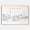 Framed Boston Charles River Art print - Landscape - Main