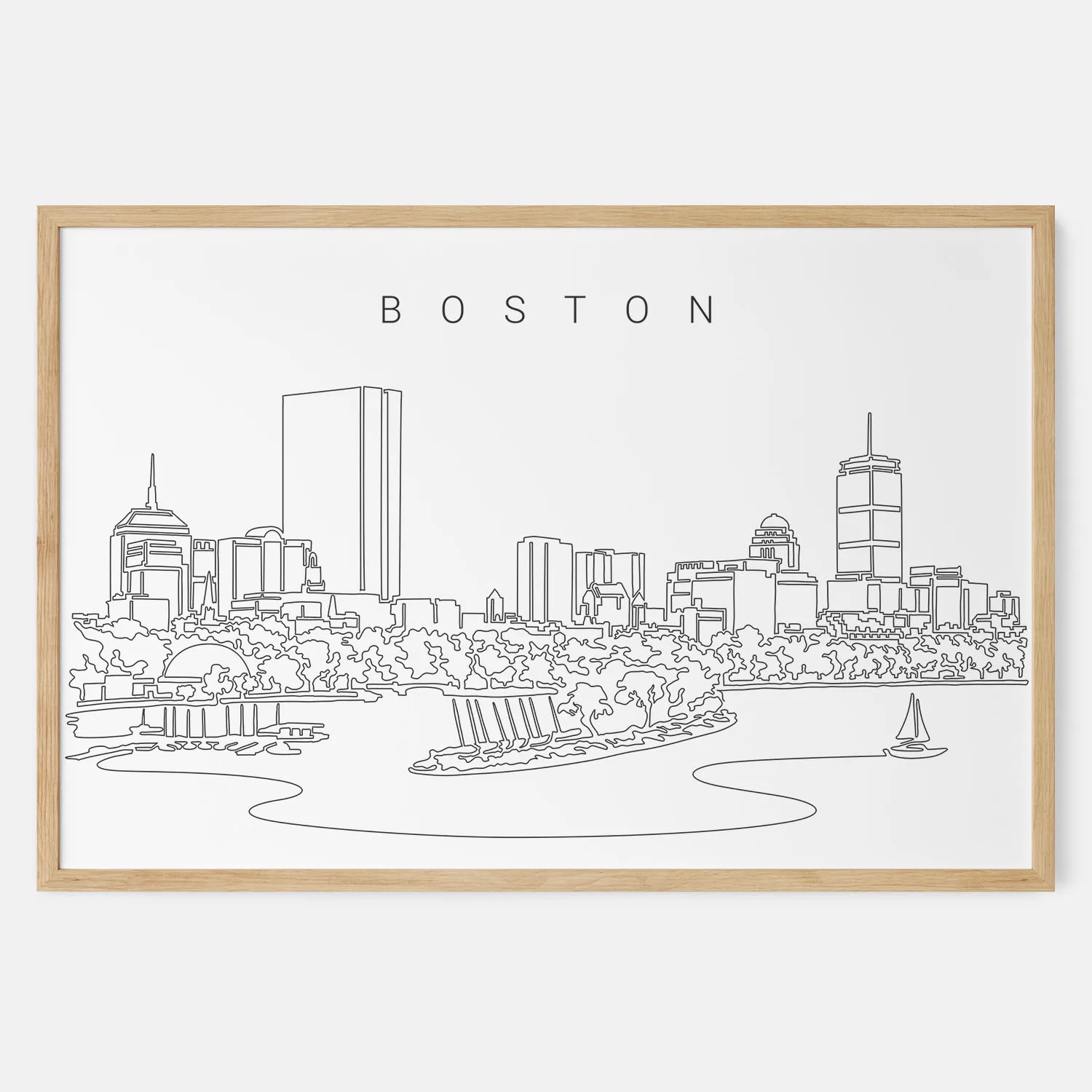 Boston Skyline Art Print