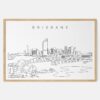 Framed Brisbane Art print - Landscape - Main
