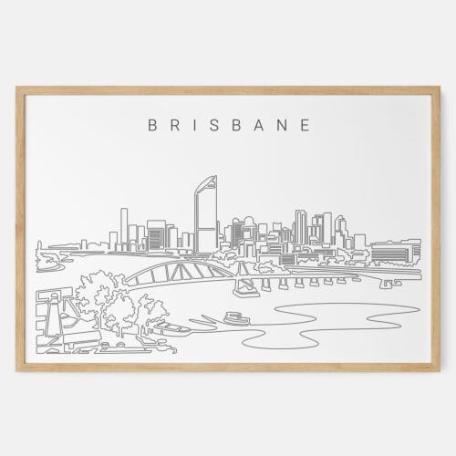 Brisbane Skyline Art Print