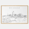 Framed Brisbane Art print - Landscape - Main
