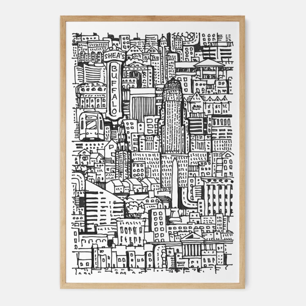 Framed Buffalo NY Art print - Landscape - Main