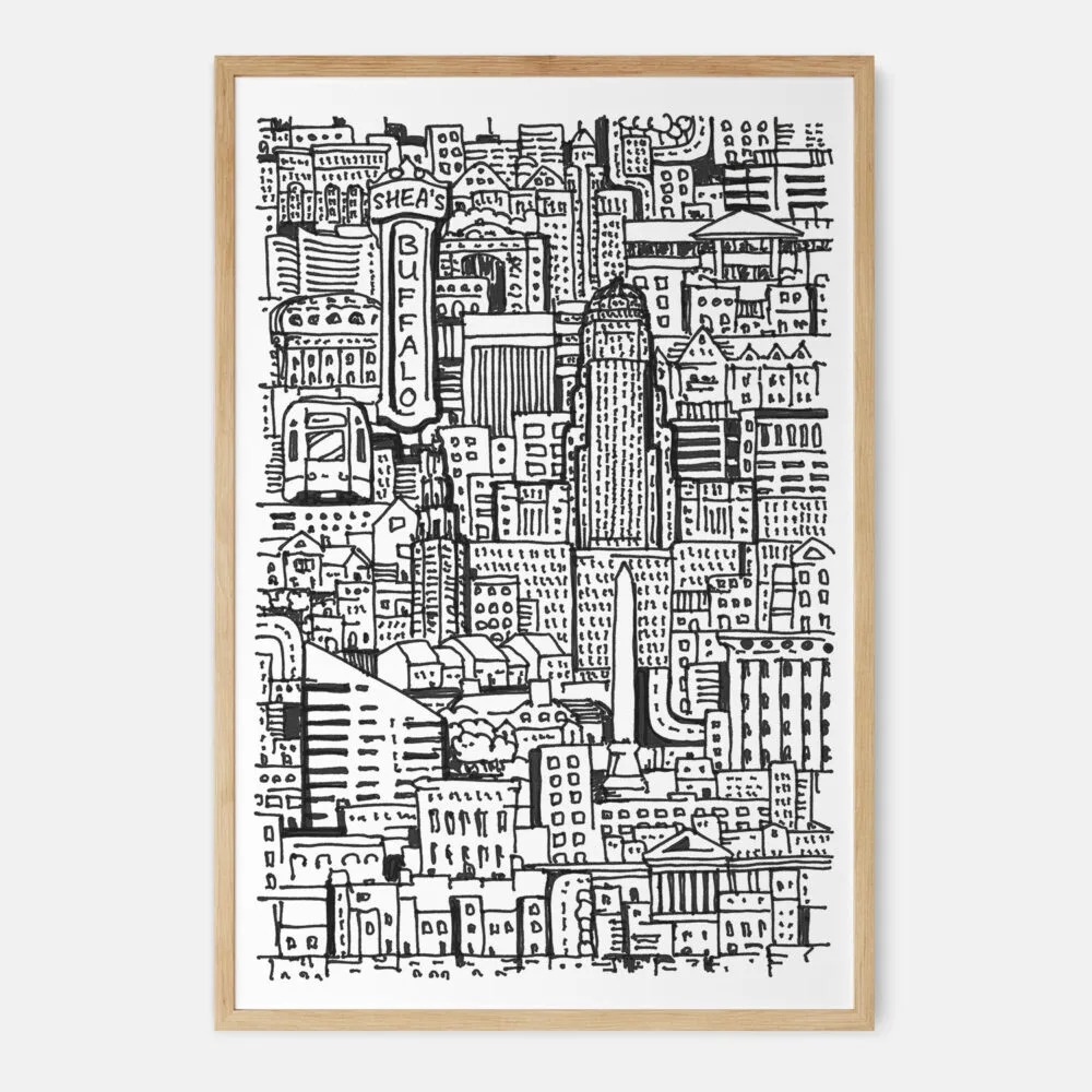 Framed Buffalo NY Art print - Landscape - Main Framed Buffalo NY Art print - Landscape - Main