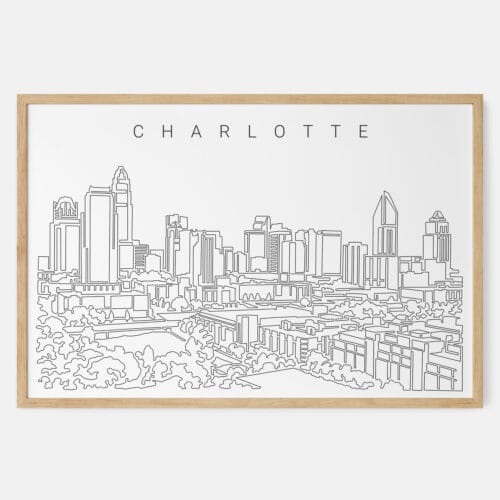 Charlotte NC Skyline Art Print