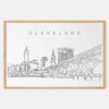 Framed Cleveland Art print - Landscape - Main
