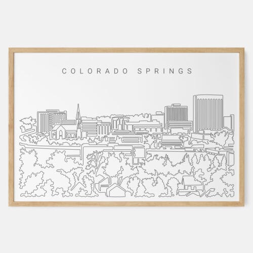Colorado Springs Skyline Art Print