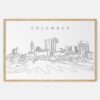 Framed Columbus Ohio Art print - Landscape - Main