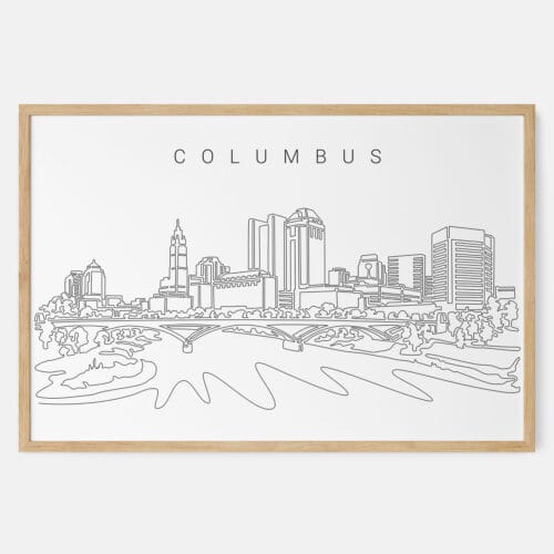 Columbus Skyline Art Print