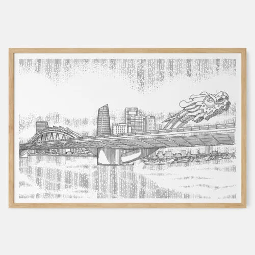 Da Nang Dragon Bridge Art Print