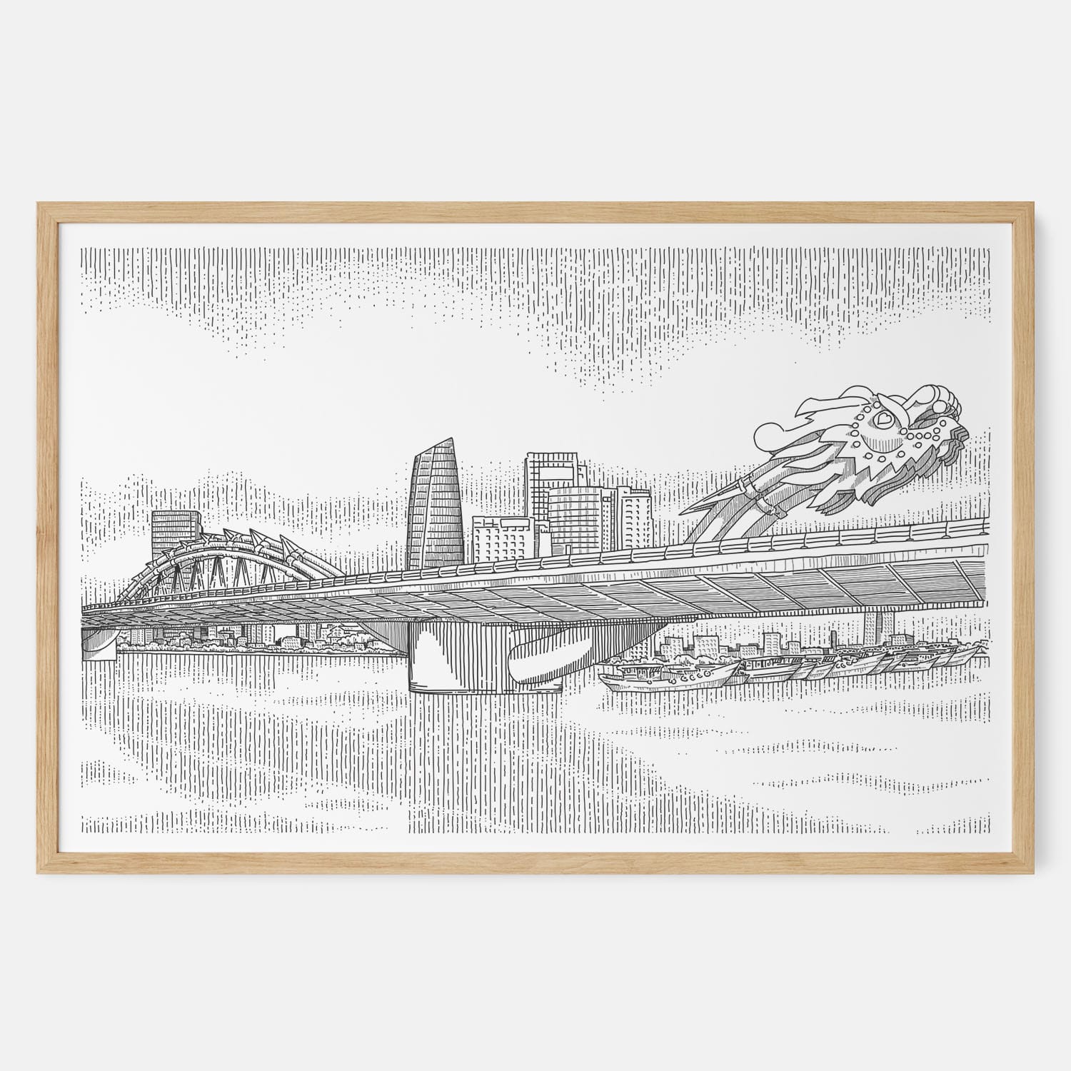 Da Nang Dragon Bridge Art Print