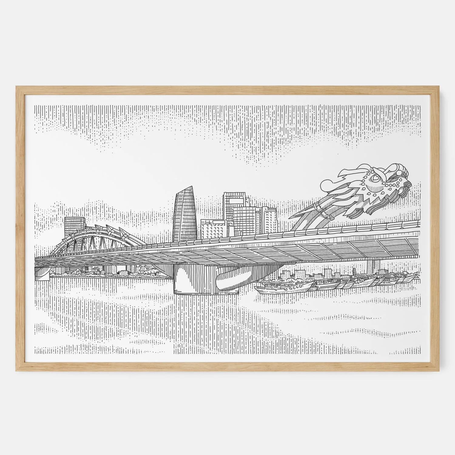 Da Nang Dragon Bridge Art Print