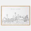 Framed Dallas TX Art print - Landscape - Main