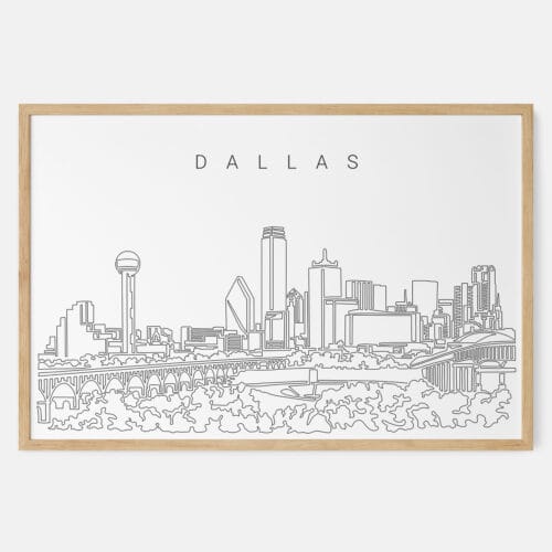 Dallas TX Skyline Art Print