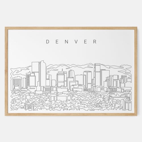 Denver Skyline Art Print