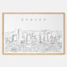 Framed Denver Art print - Landscape - Main