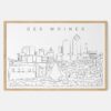 Framed Des Moines Art print - Landscape - Main