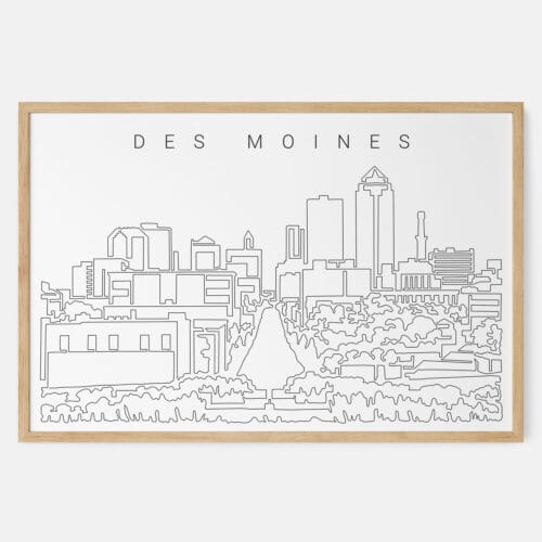Des Moines Skyline Art Print