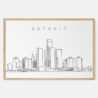 Framed Detroit Art print - Landscape - Main