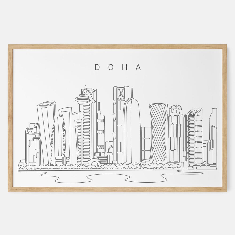 Framed Doha Art print - Landscape - Main