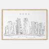 Framed Doha Art print - Landscape - Main
