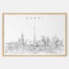 Framed Dubai Skyline Art print - Landscape - Main