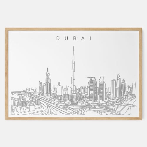 Dubai Skyline Art Print