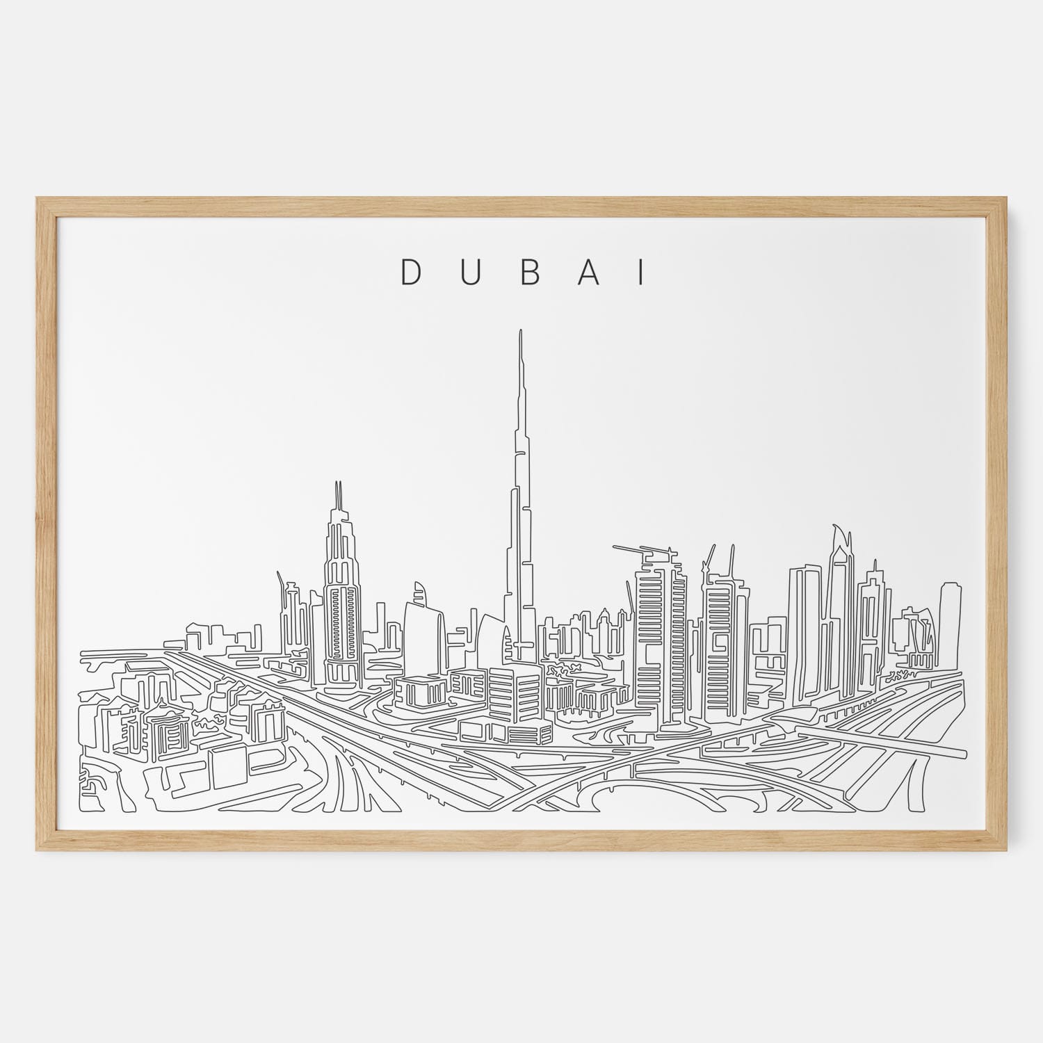 Dubai Skyline Art Print