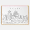 Framed Durham NC Art print - Landscape - Main