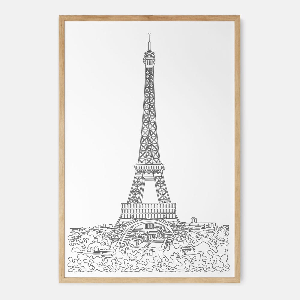 Framed Eiffel Tower Art print - Portrait - Main