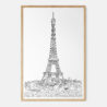 Framed Eiffel Tower Art print - Portrait - Main