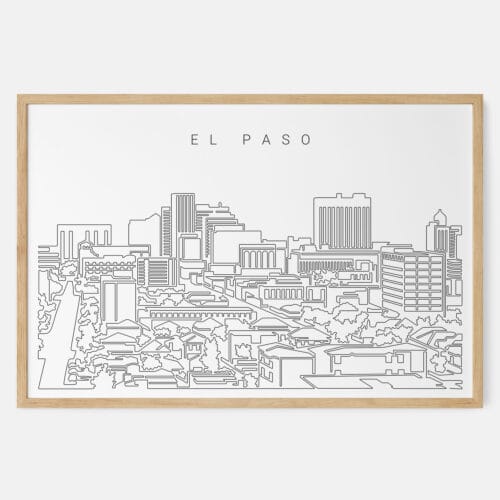 El Paso Skyline Art Print