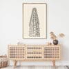 Framed Flatiron Building Wall Art for Hallway - Portrait