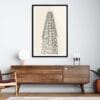 Framed Flatiron Building Wall Art for Kitchen - Portrait