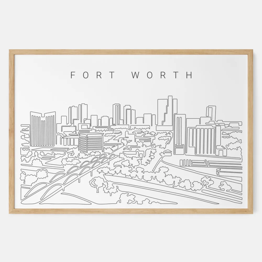 Framed Fort Worth Art print - Landscape - Main Framed Fort Worth Art print - Landscape - Main