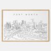 Framed Fort Worth Art print - Landscape - Main