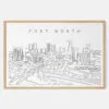 Framed Fort Worth Art print - Landscape - Main