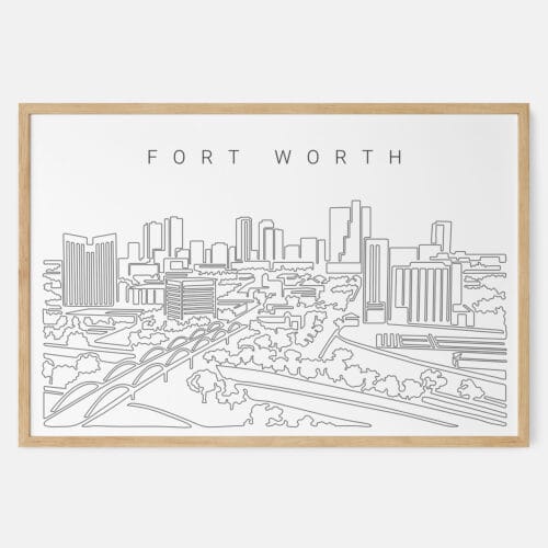 Fort Worth Skyline Art Print