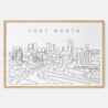Framed Fort Worth Art print - Landscape - Main