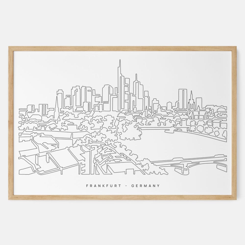 Framed Frankfurt Main Art print - Landscape - Main