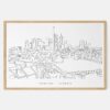 Framed Frankfurt Main Art print - Landscape - Main