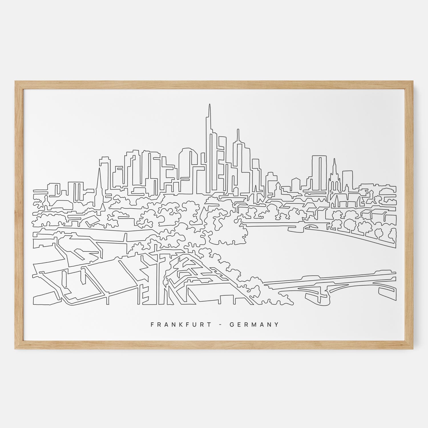 Frankfurt Main Skyline Art Print